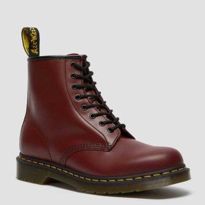 Dr. Marten's 1460 Smooth Leather Lace Up Boots Cherry Red